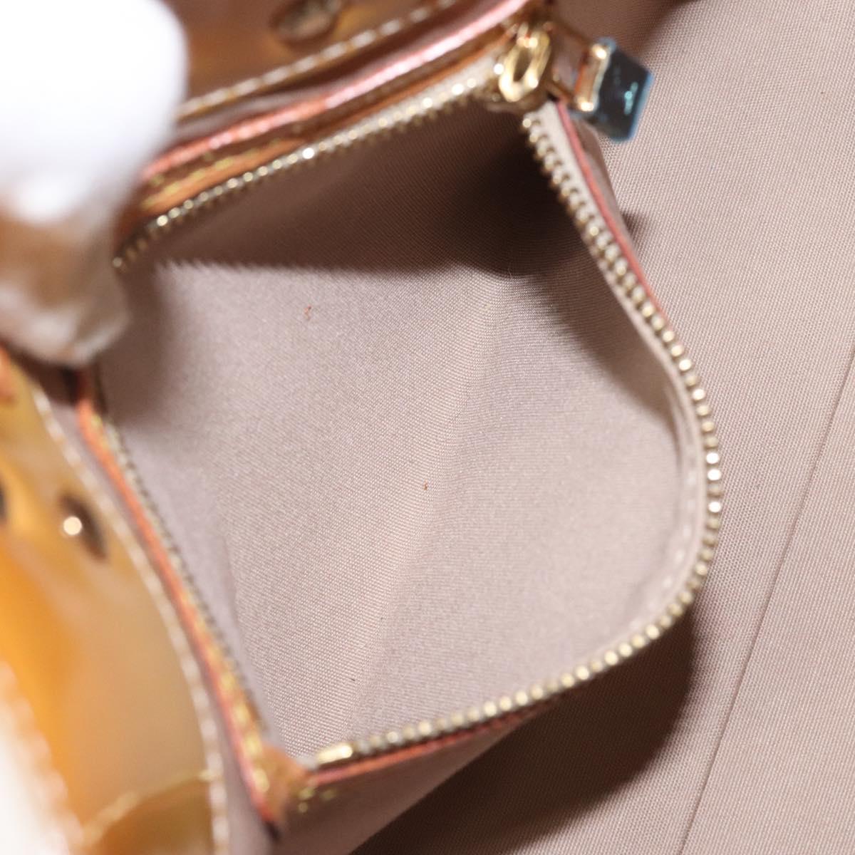 LOUIS VUITTON Monogram Vernis Reade PM Hand Bag Beige M91334 LV Auth hk2627