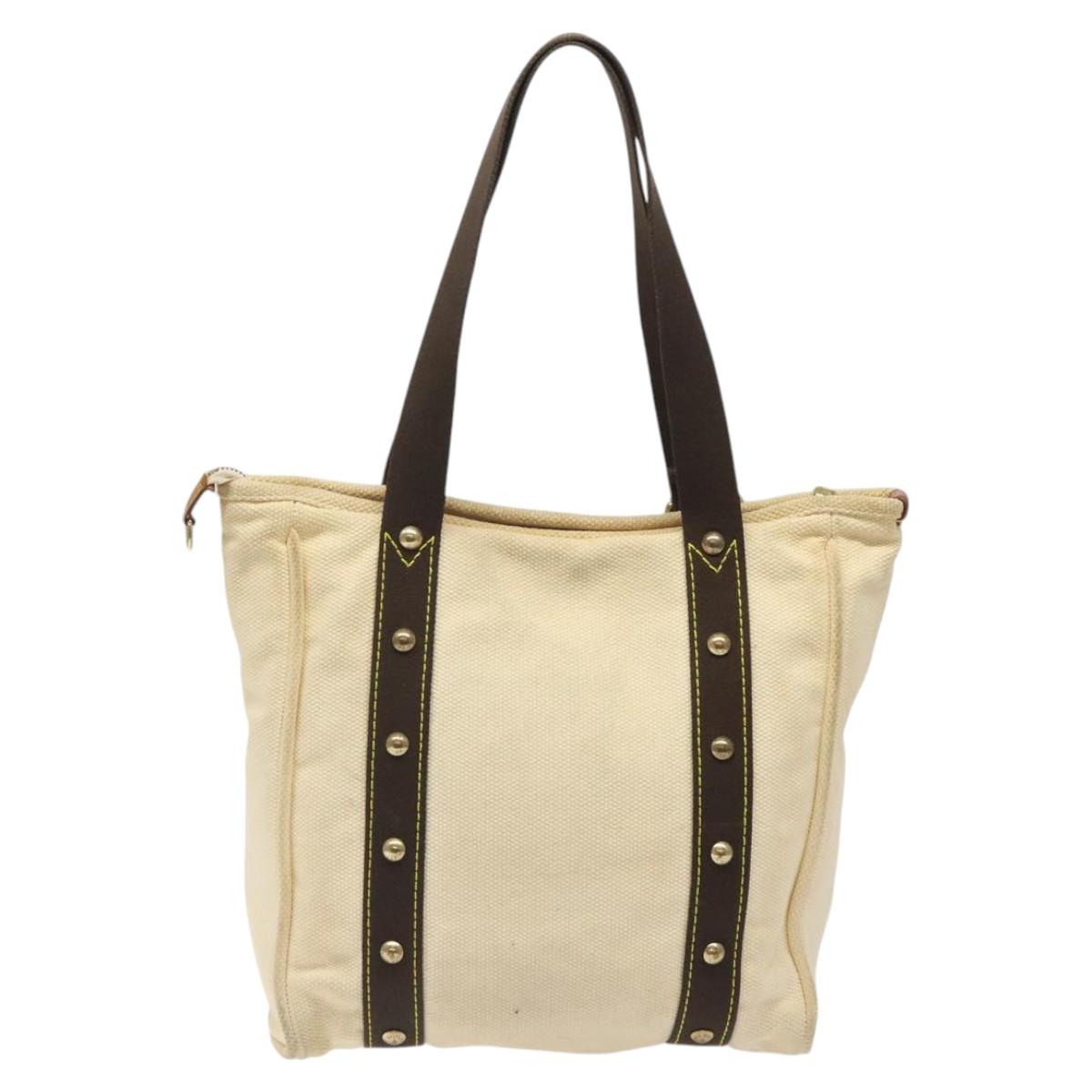 LOUIS VUITTON Cabas MM Antigua Tote Bag Brown Beige M40036 LV Auth hk2632