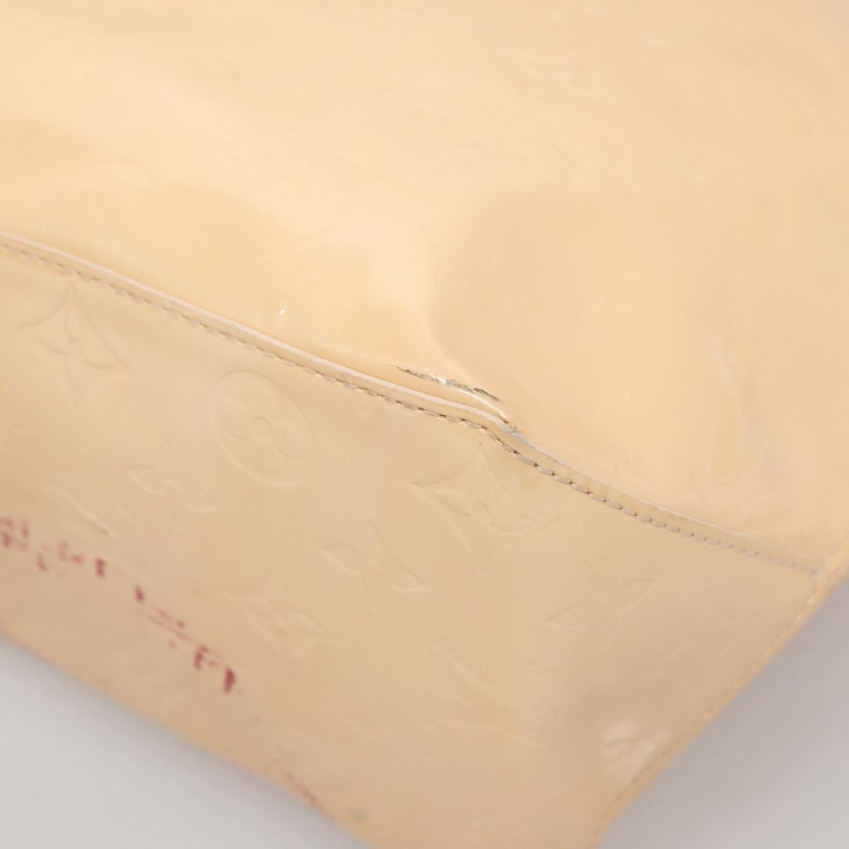 LOUIS VUITTON Vernis Reade MM Hand Bag Marshmallow Pink M91304 LV Auth hk2640