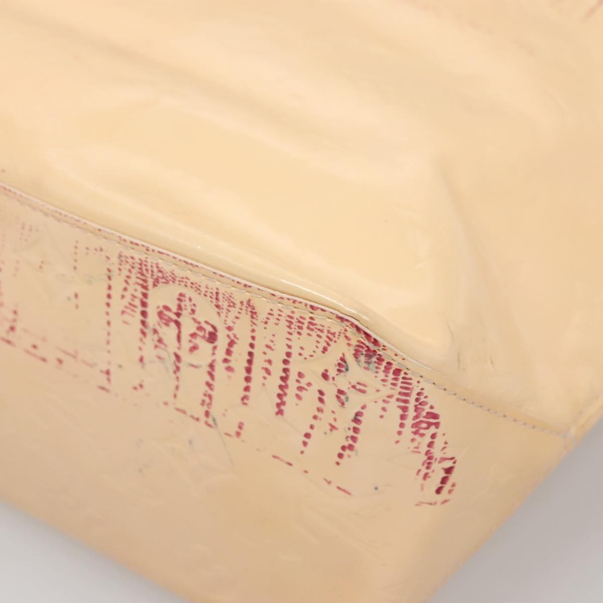 LOUIS VUITTON Vernis Reade MM Hand Bag Marshmallow Pink M91304 LV Auth hk2640