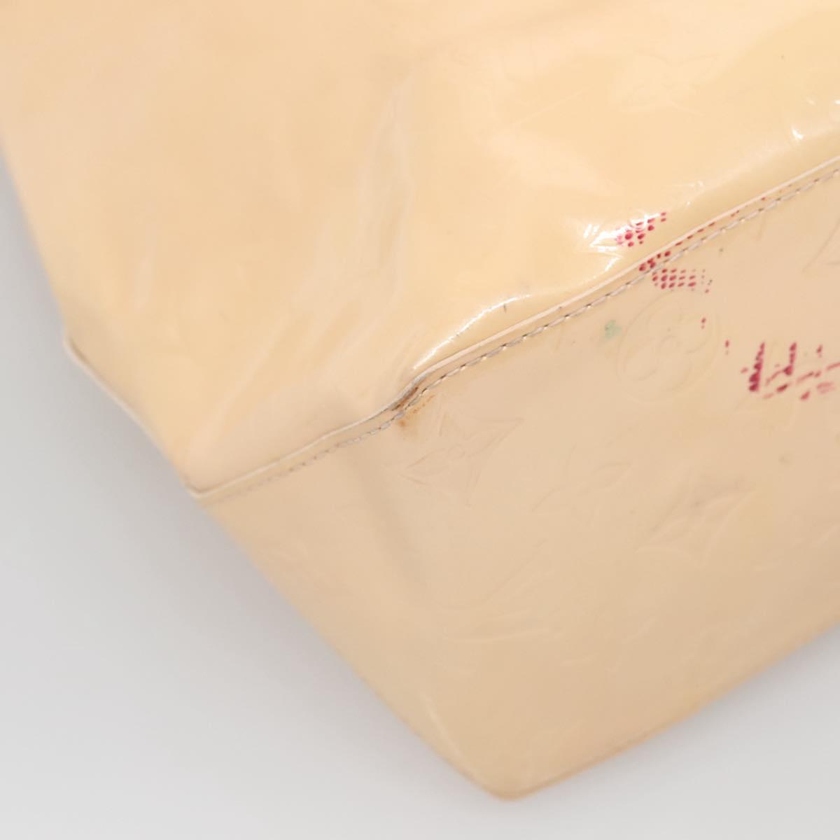 LOUIS VUITTON Vernis Reade MM Hand Bag Marshmallow Pink M91304 LV Auth hk2640