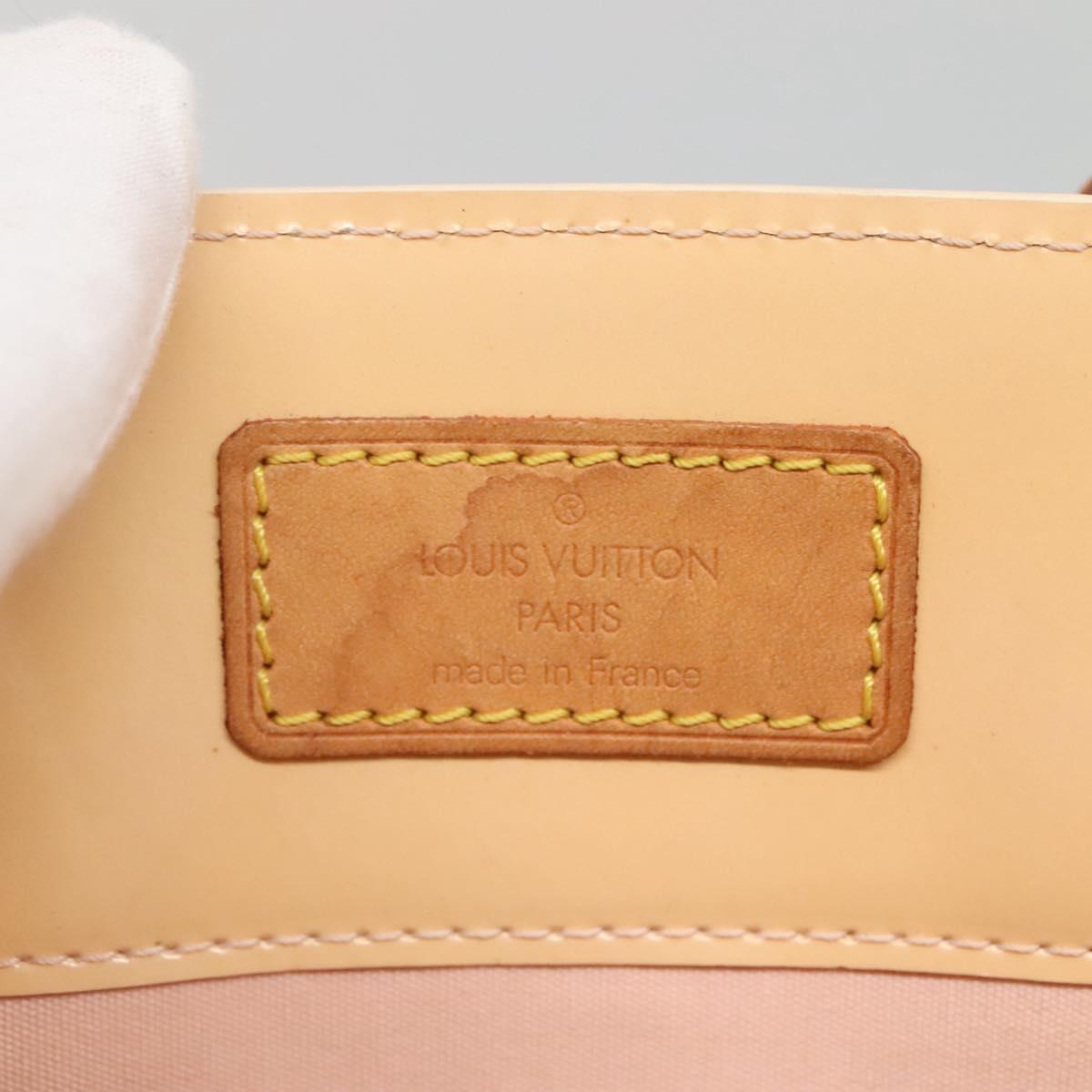 LOUIS VUITTON Vernis Reade MM Hand Bag Marshmallow Pink M91304 LV Auth hk2640