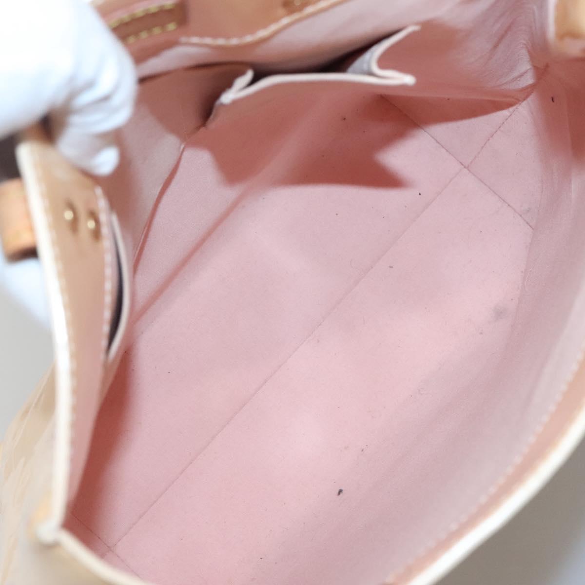 LOUIS VUITTON Vernis Reade MM Hand Bag Marshmallow Pink M91304 LV Auth hk2640
