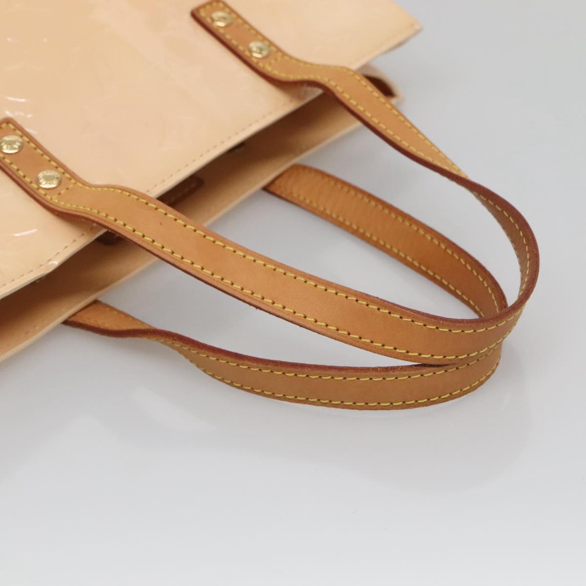 LOUIS VUITTON Vernis Reade MM Hand Bag Marshmallow Pink M91304 LV Auth hk2640