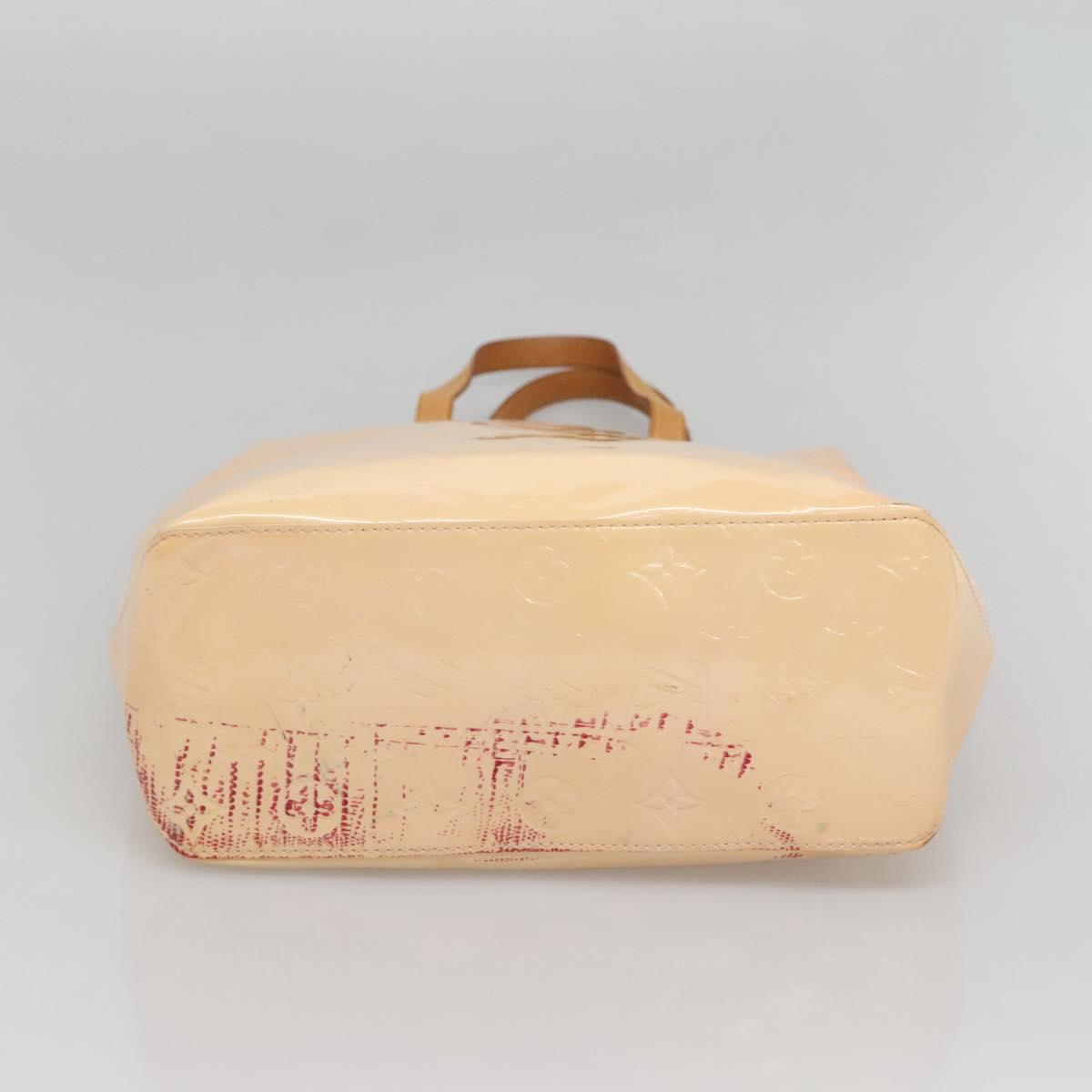 LOUIS VUITTON Vernis Reade MM Hand Bag Marshmallow Pink M91304 LV Auth hk2640