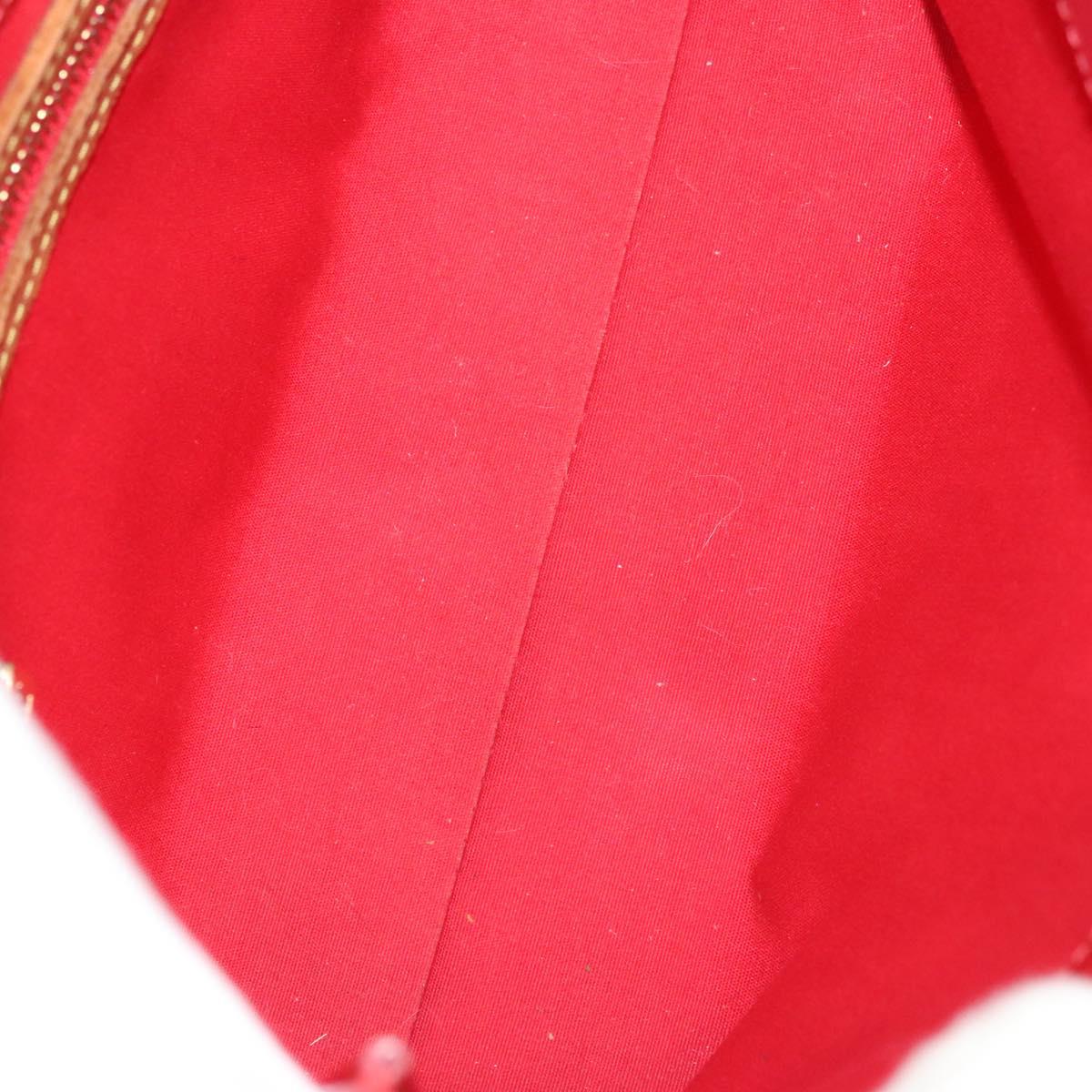 LOUIS VUITTON Monogram Vernis Reade PM Hand Bag Red Rouge M91088 LV Auth hk2659