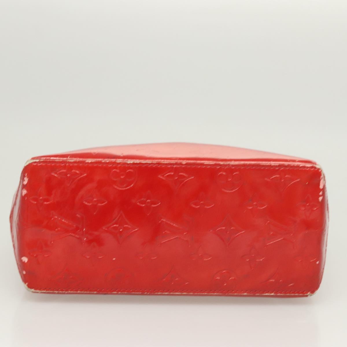 LOUIS VUITTON Monogram Vernis Reade PM Hand Bag Red Rouge M91088 LV Auth hk2659