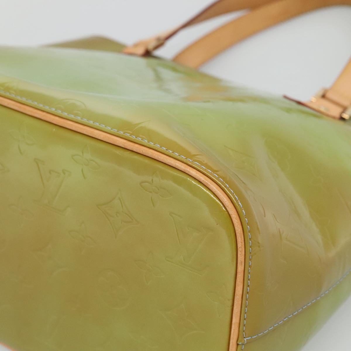 LOUIS VUITTON Monogram Vernis Houston Hand Bag Baby Blue M91005 LV Auth hk2703