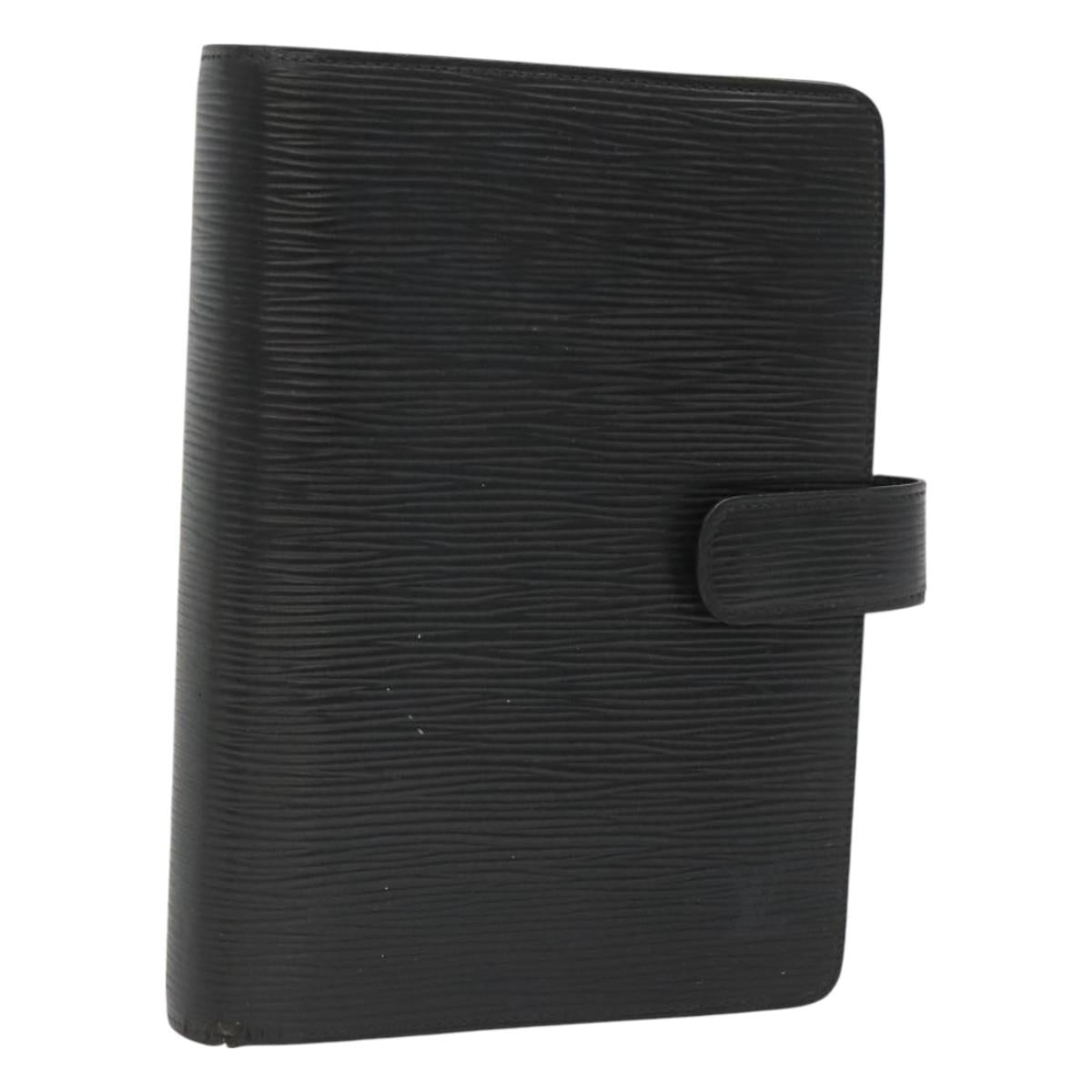 LOUIS VUITTON Epi Agenda MM Day Planner Cover Black R20042 LV Auth hk2714