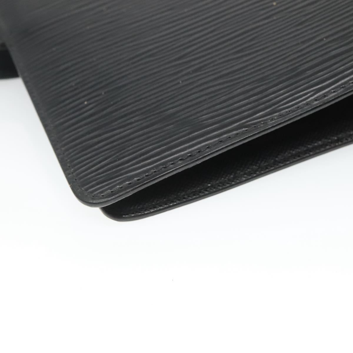LOUIS VUITTON Epi Agenda MM Day Planner Cover Black R20042 LV Auth hk2714