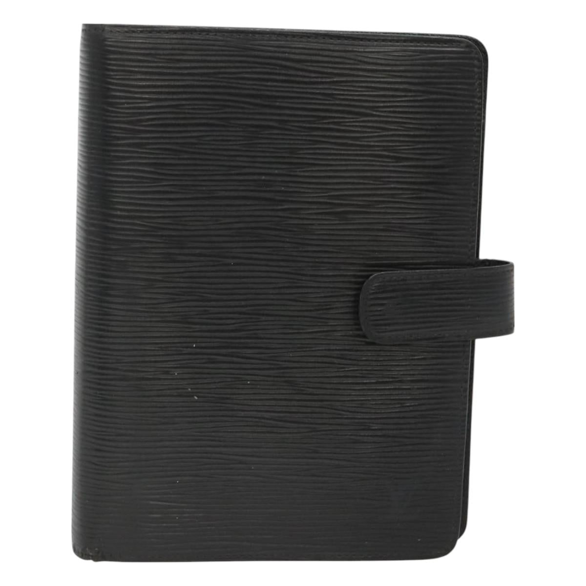 LOUIS VUITTON Epi Agenda MM Day Planner Cover Black R20042 LV Auth hk2714