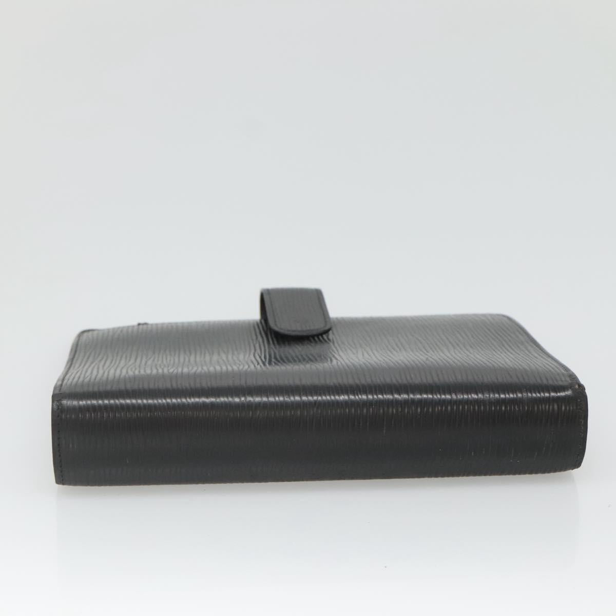 LOUIS VUITTON Epi Agenda MM Day Planner Cover Black R20042 LV Auth hk2714