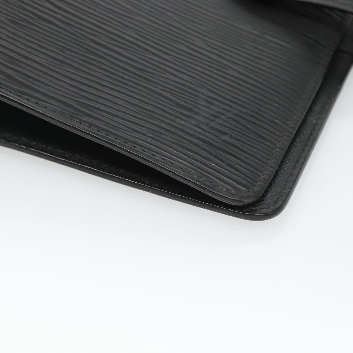 LOUIS VUITTON Epi Agenda MM Day Planner Cover Black R20042 LV Auth hk2714