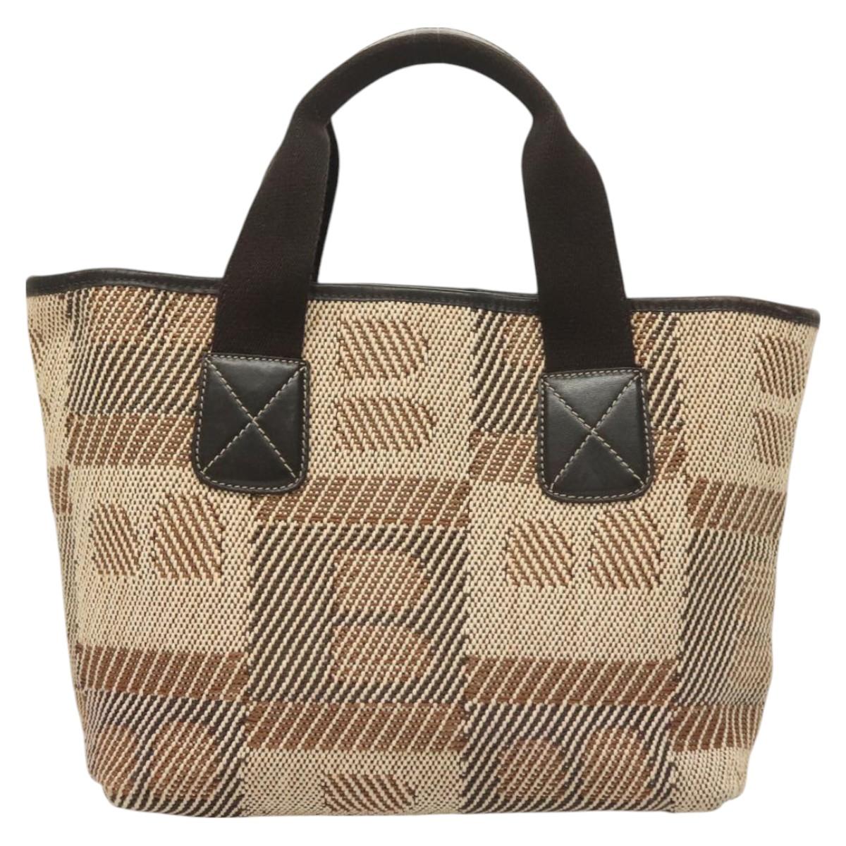 BALLY Tote Bag Canvas Brown Auth hk2728