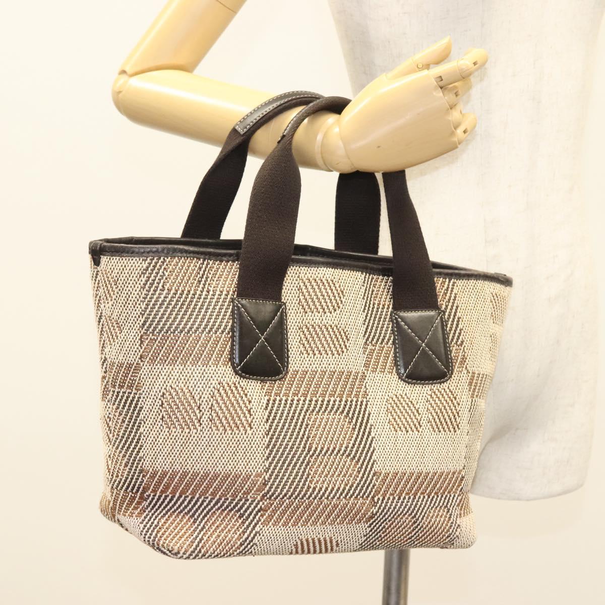 BALLY Tote Bag Canvas Brown Auth hk2728