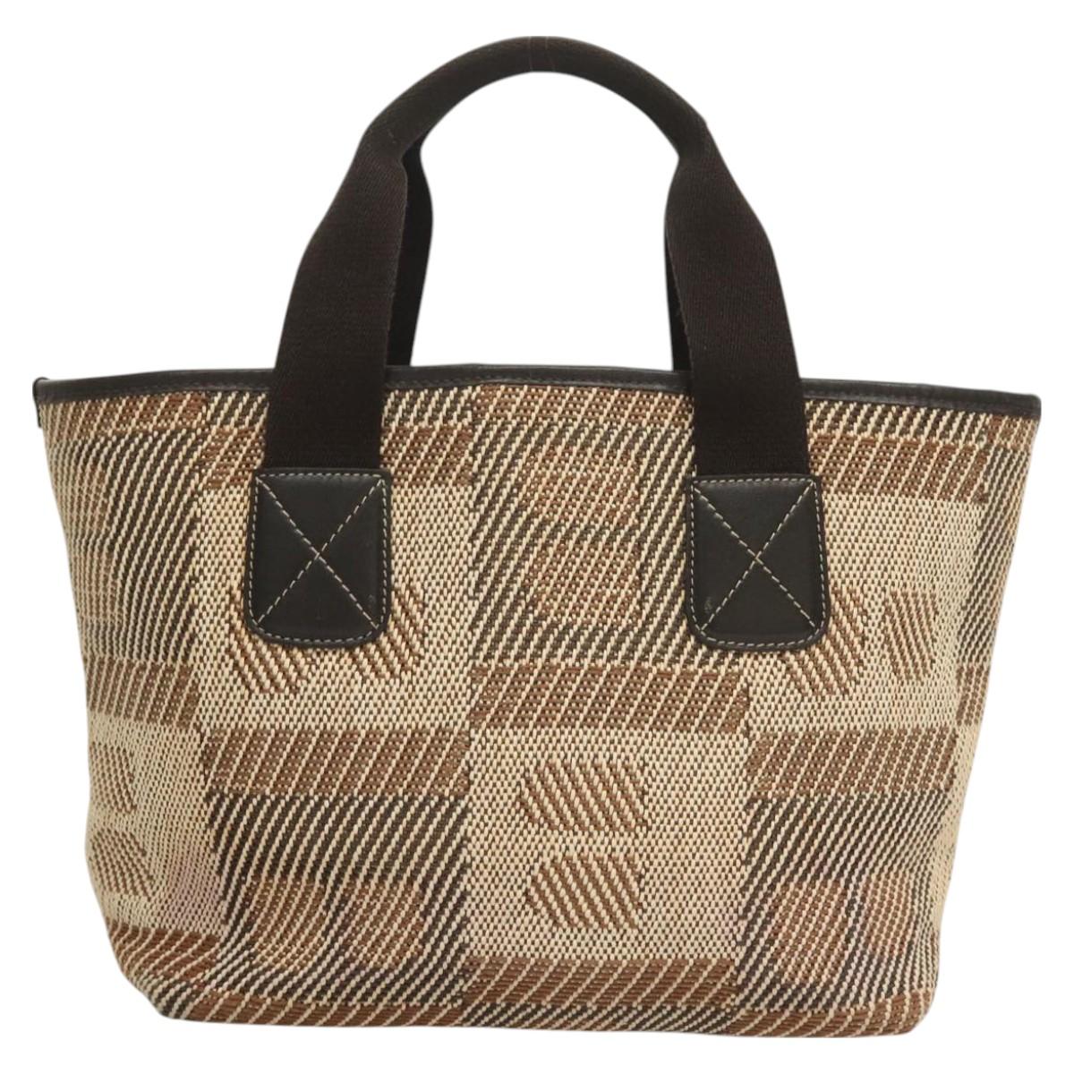BALLY Tote Bag Canvas Brown Auth hk2728