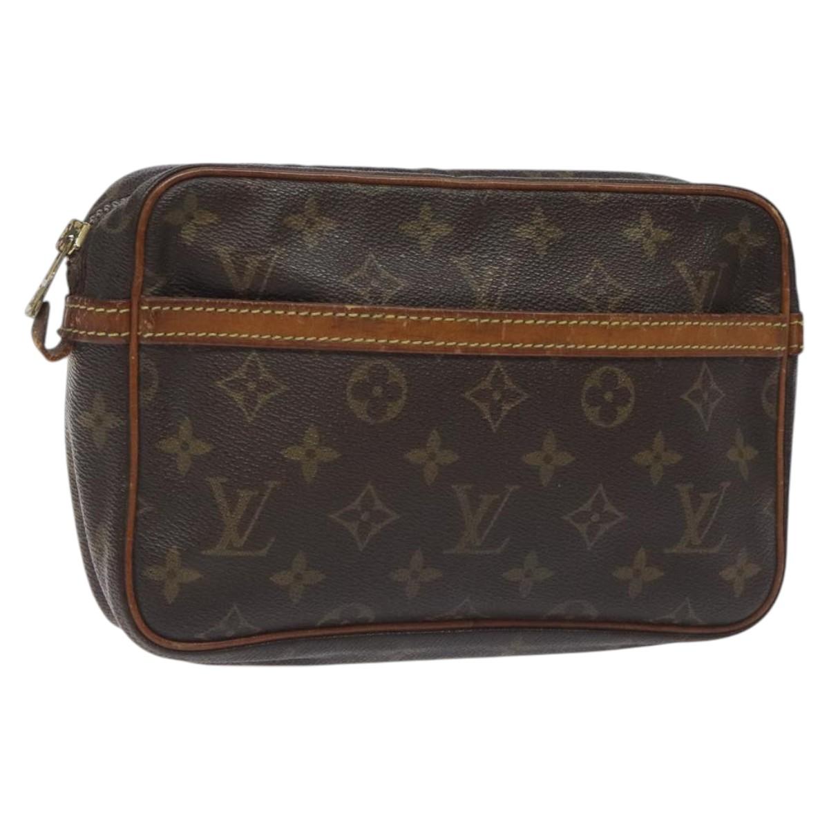 LOUIS VUITTON Monogram Compiegne 23 Clutch Bag M51847 LV Auth hk2735
