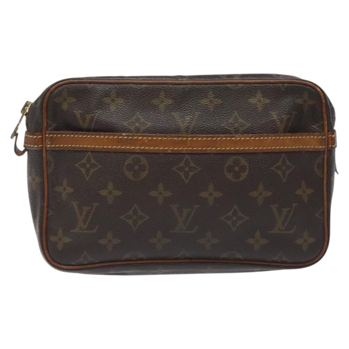 LOUIS VUITTON Monogram Compiegne 23 Clutch Bag M51847 LV Auth hk2735