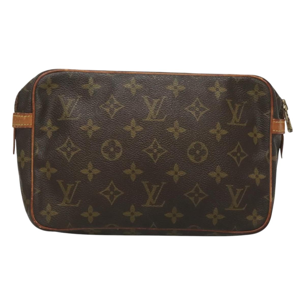 LOUIS VUITTON Monogram Compiegne 23 Clutch Bag M51847 LV Auth hk2737
