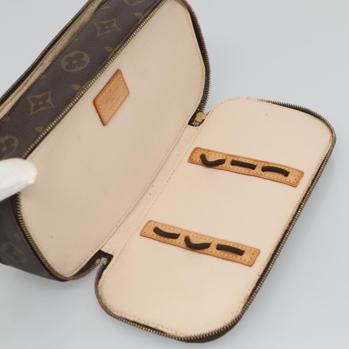 LOUIS VUITTON Monogram Trousse Brush GM Cosmetic Pouch M47505 LV Auth hk2748