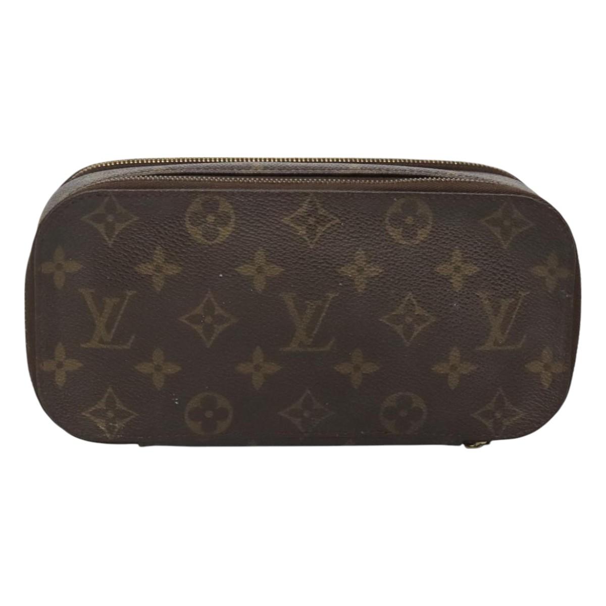 LOUIS VUITTON Monogram Trousse Brush GM Cosmetic Pouch M47505 LV Auth hk2748