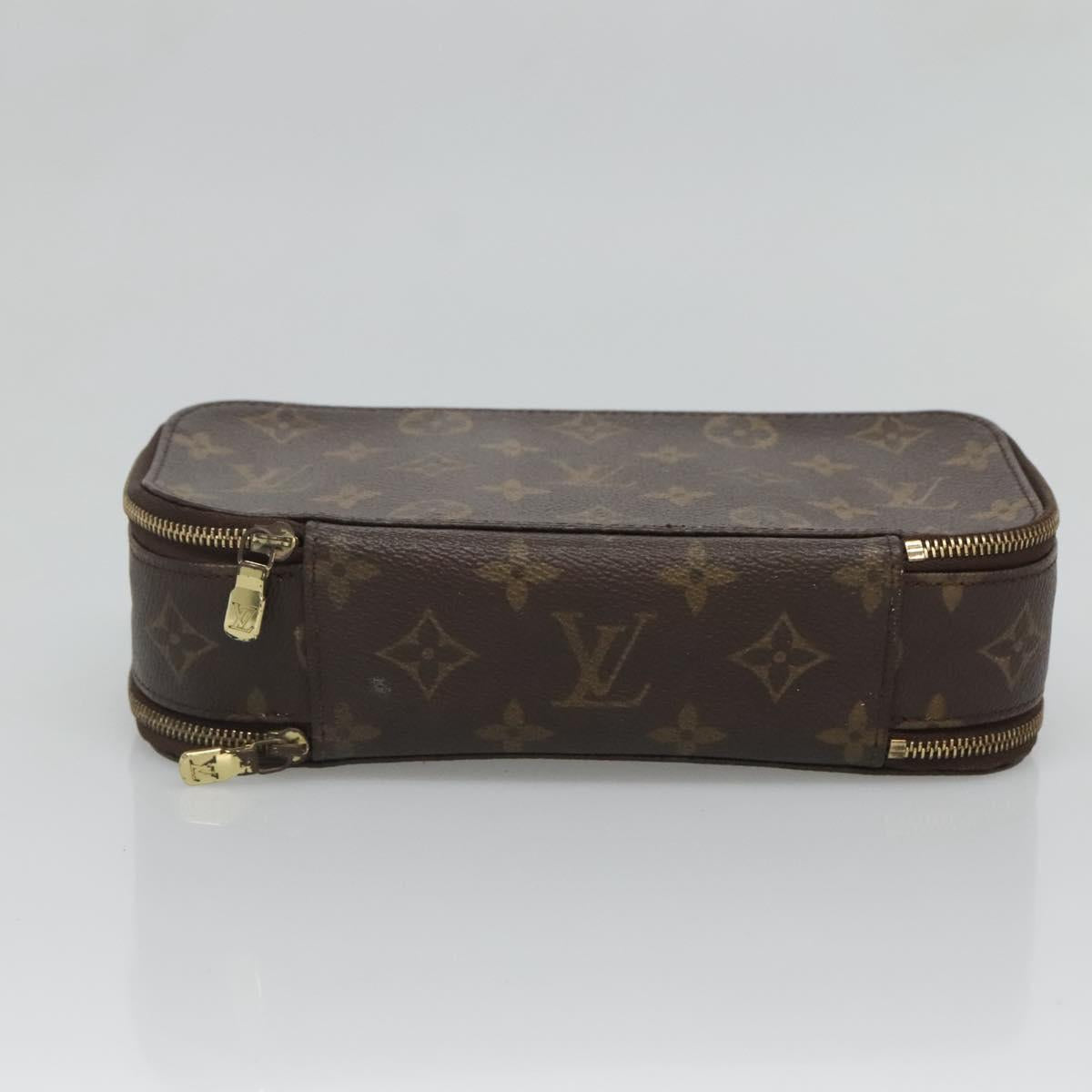 LOUIS VUITTON Monogram Trousse Brush GM Cosmetic Pouch M47505 LV Auth hk2748