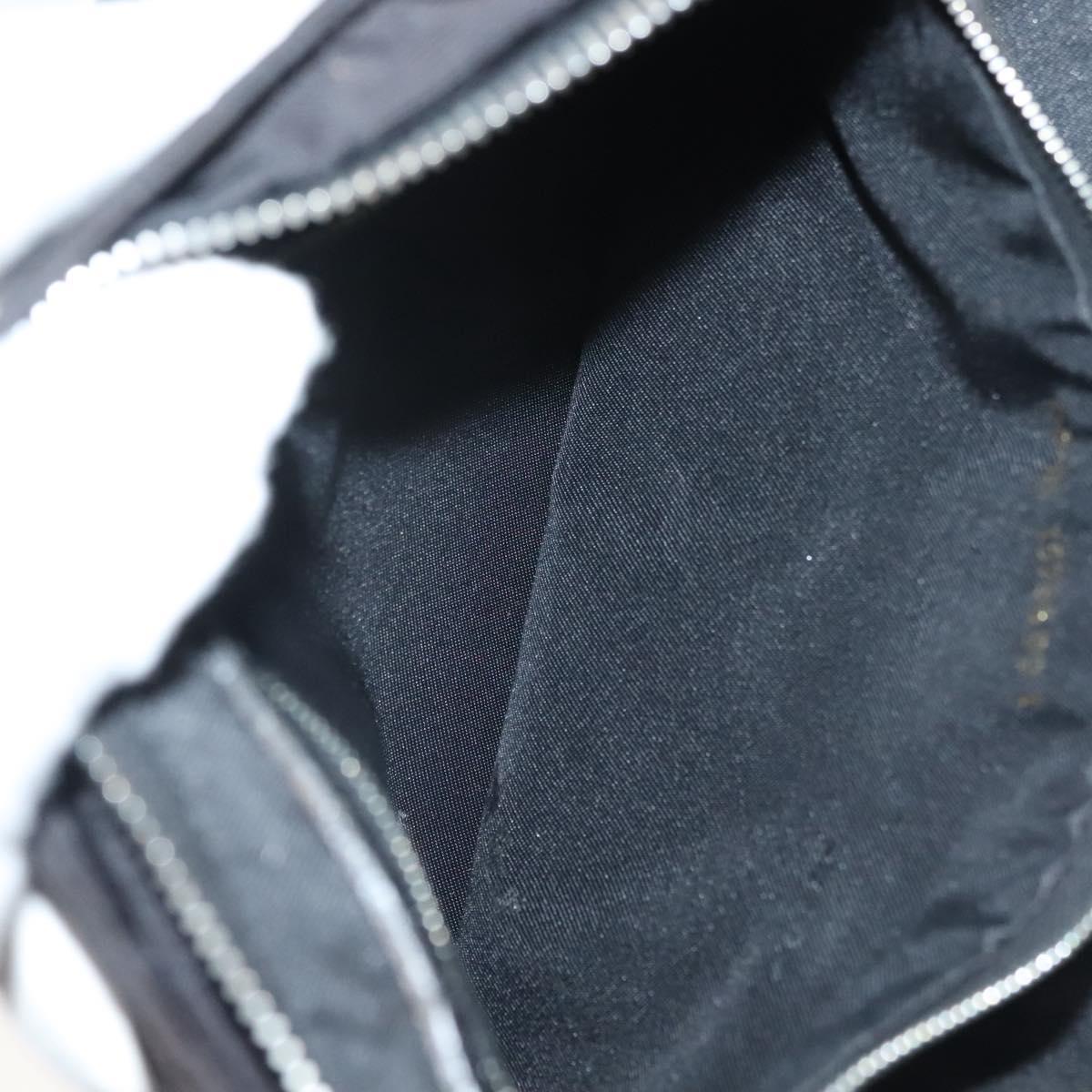 FENDI Zucca Canvas Hand Bag Black Silver Auth hk2785