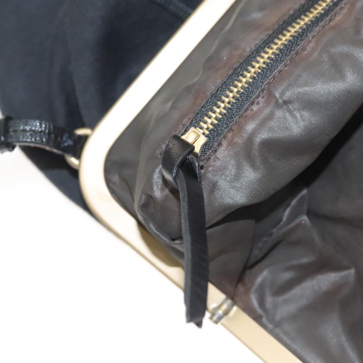 Miu Miu Shoulder Bag Cotton Black Auth hk2812