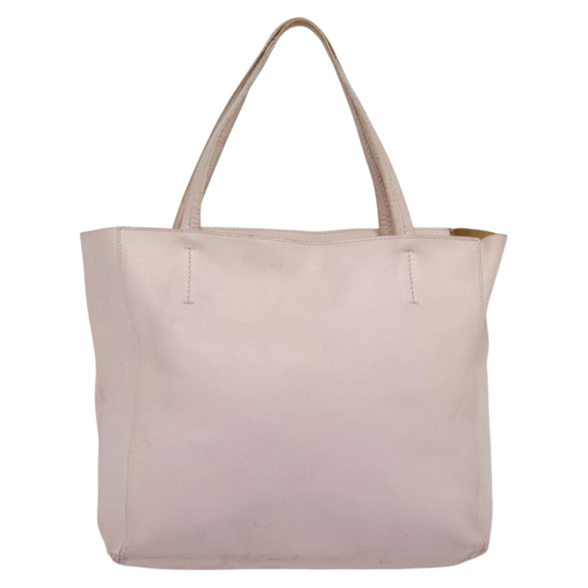 CELINE Horizontalkava Tote Bag Leather Pink Gold Auth hk2816