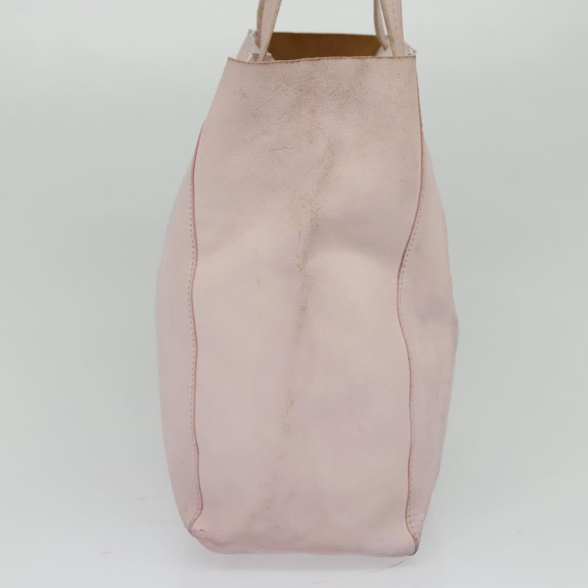CELINE Horizontalkava Tote Bag Leather Pink Gold Auth hk2816