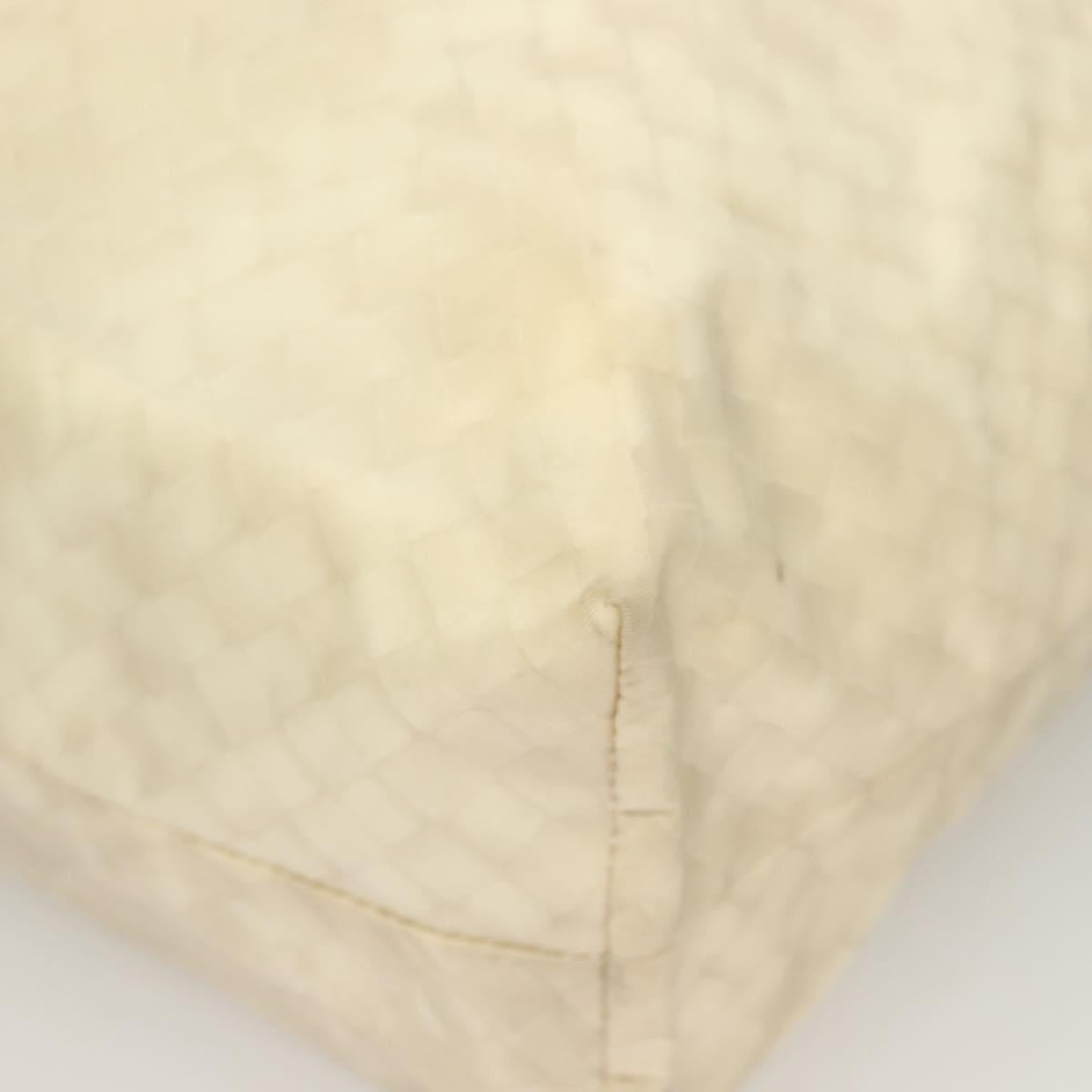BOTTEGA VENETA Tote Bag Nylon White Auth hk2820