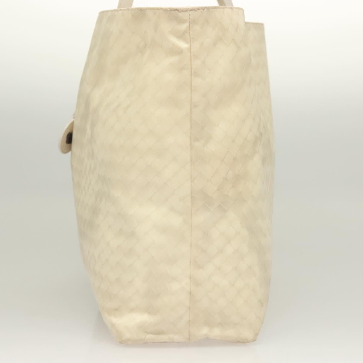 BOTTEGA VENETA Tote Bag Nylon White Auth hk2820