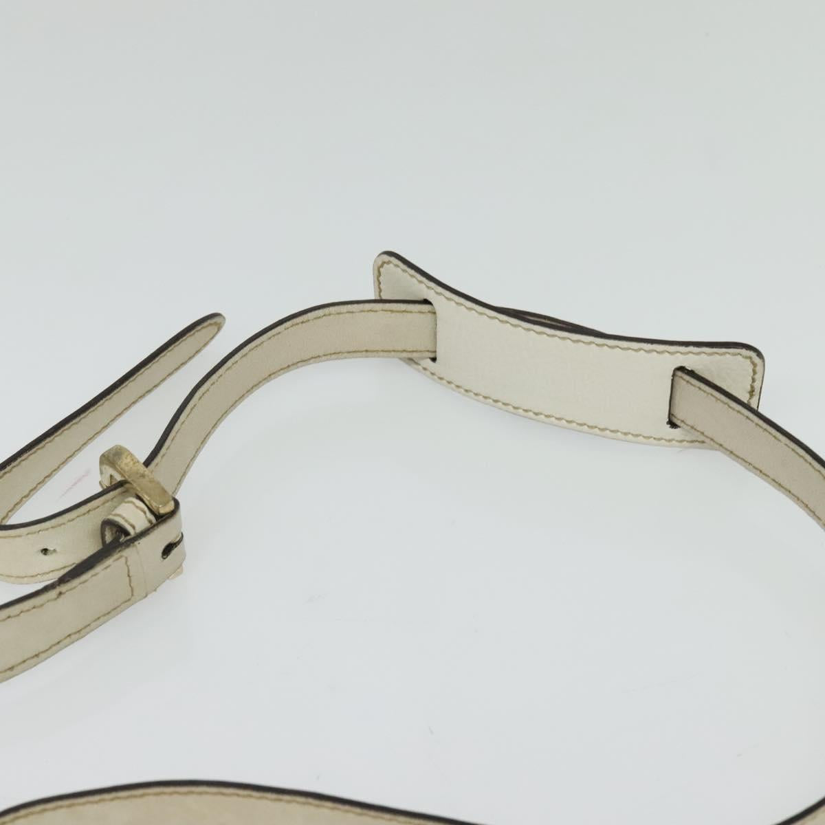 GUCCI GG Canvas Abbey Shoulder Bag Beige Gold 203257 Auth hk2845
