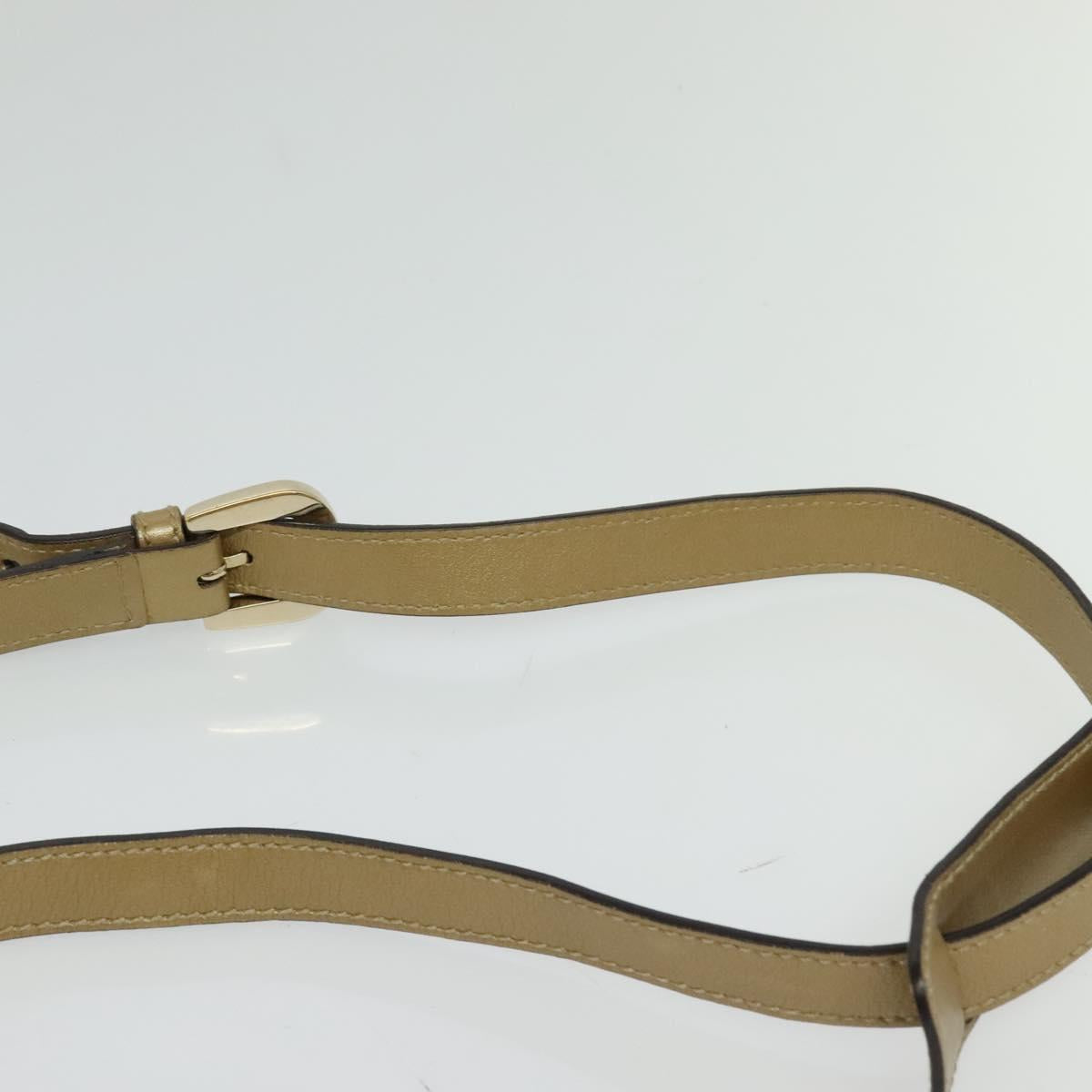 GUCCI GG Crystal Shoulder Bag Gold 203257 Auth hk2846