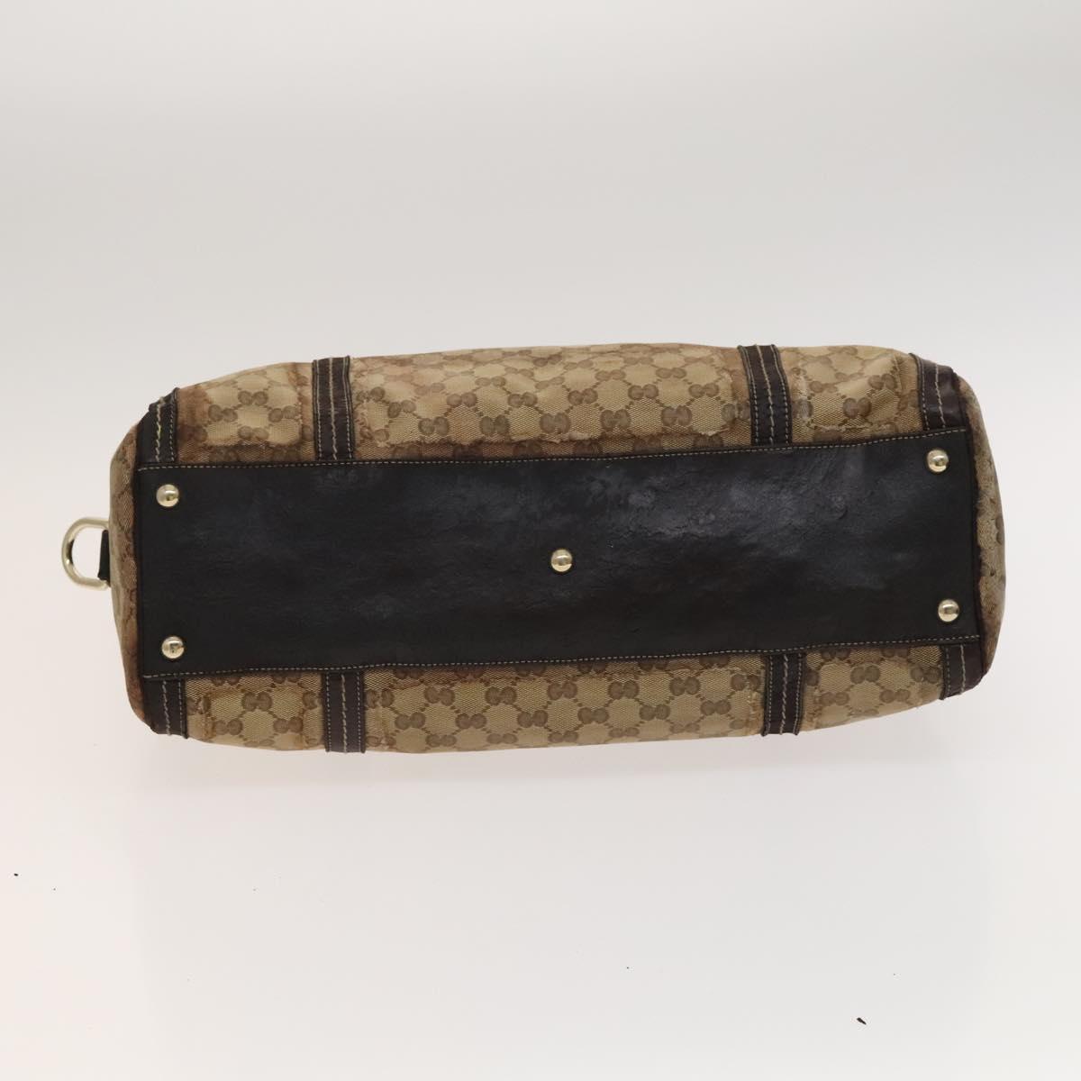 GUCCI GG Canvas Crystal Shoulder Bag 2 Set Beige Brown Auth hk2866