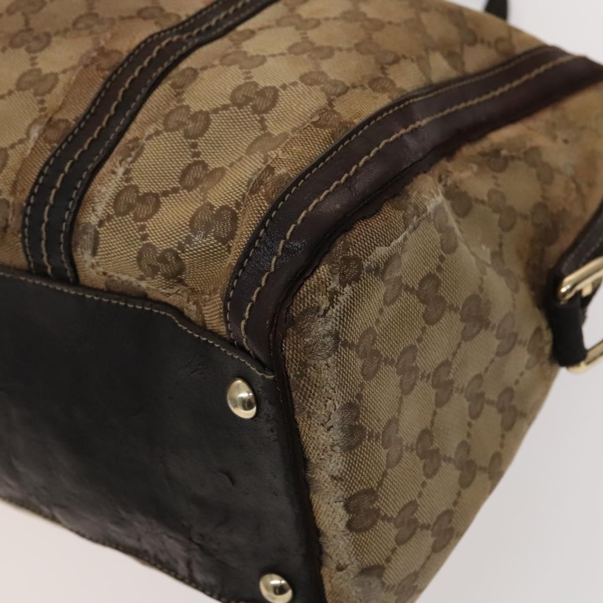 GUCCI GG Canvas Crystal Shoulder Bag 2 Set Beige Brown Auth hk2866