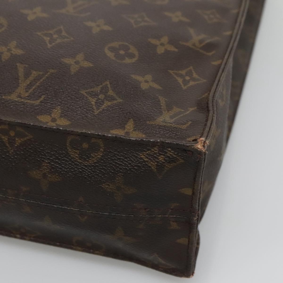 LOUIS VUITTON Monogram Sac Plat Hand Bag M51140 LV Auth hk2882