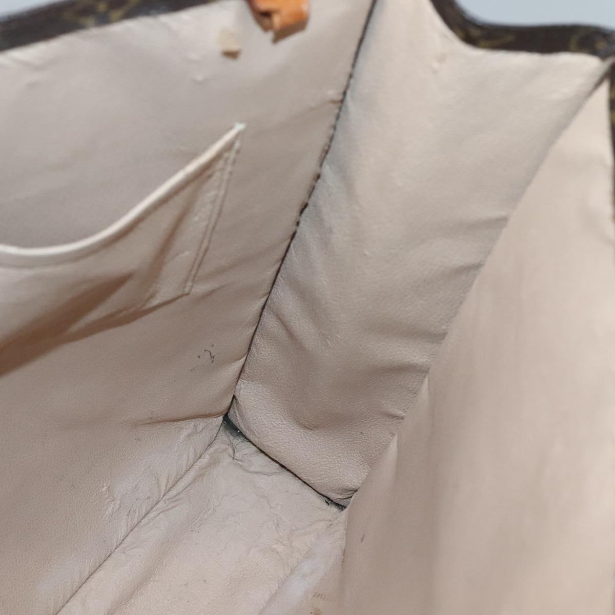 LOUIS VUITTON Monogram Sac Plat Hand Bag M51140 LV Auth hk2882