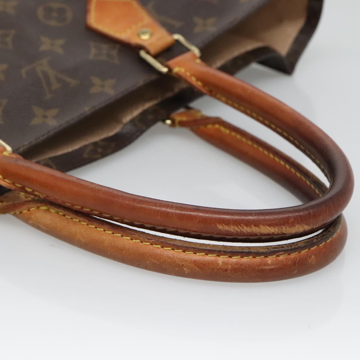 LOUIS VUITTON Monogram Sac Plat Hand Bag M51140 LV Auth hk2882