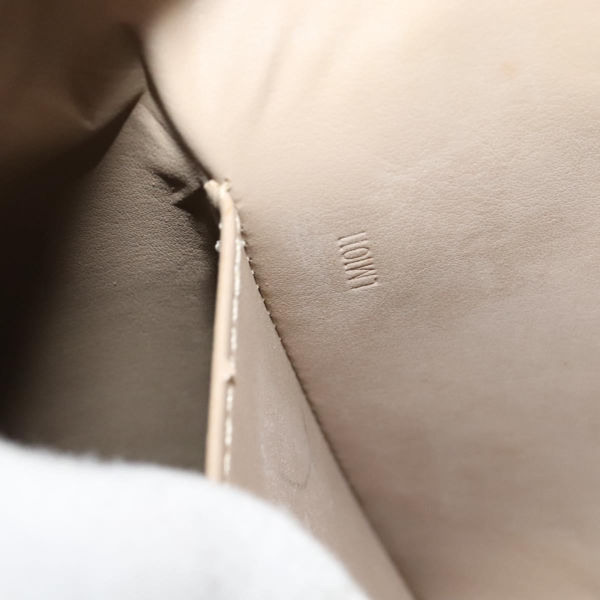 LOUIS VUITTON Monogram Vernis Columbus Tote Bag Beige M91023 LV Auth hk2890