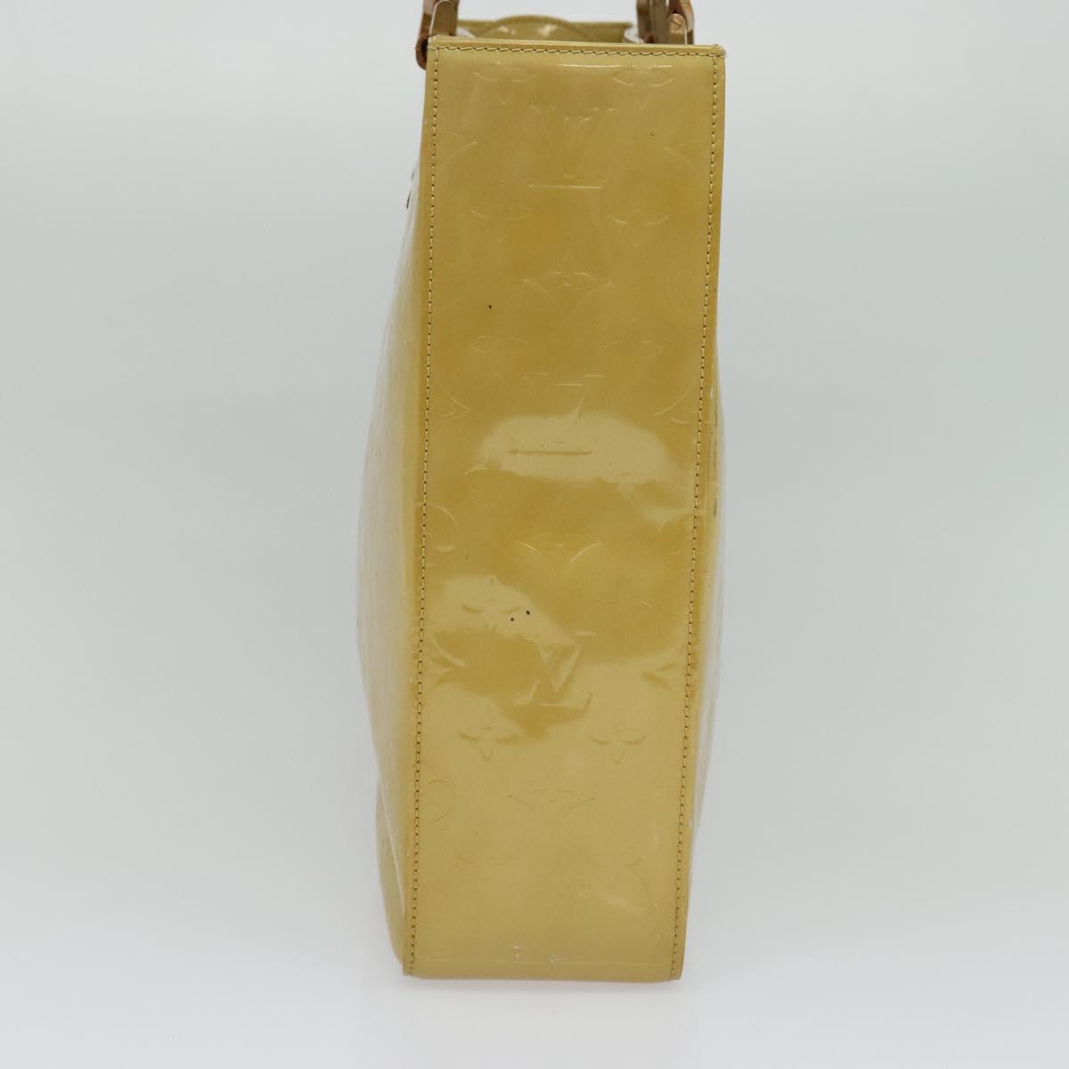 LOUIS VUITTON Monogram Vernis Columbus Tote Bag Beige M91023 LV Auth hk2890