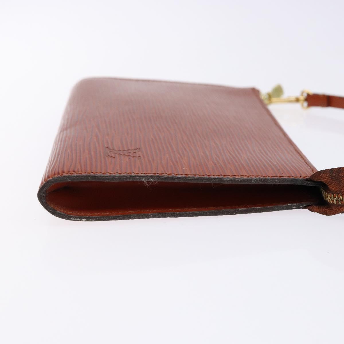 LOUIS VUITTON Epi Pochette Accessoires Accessory Pouch Brown M52953 Auth hk2893