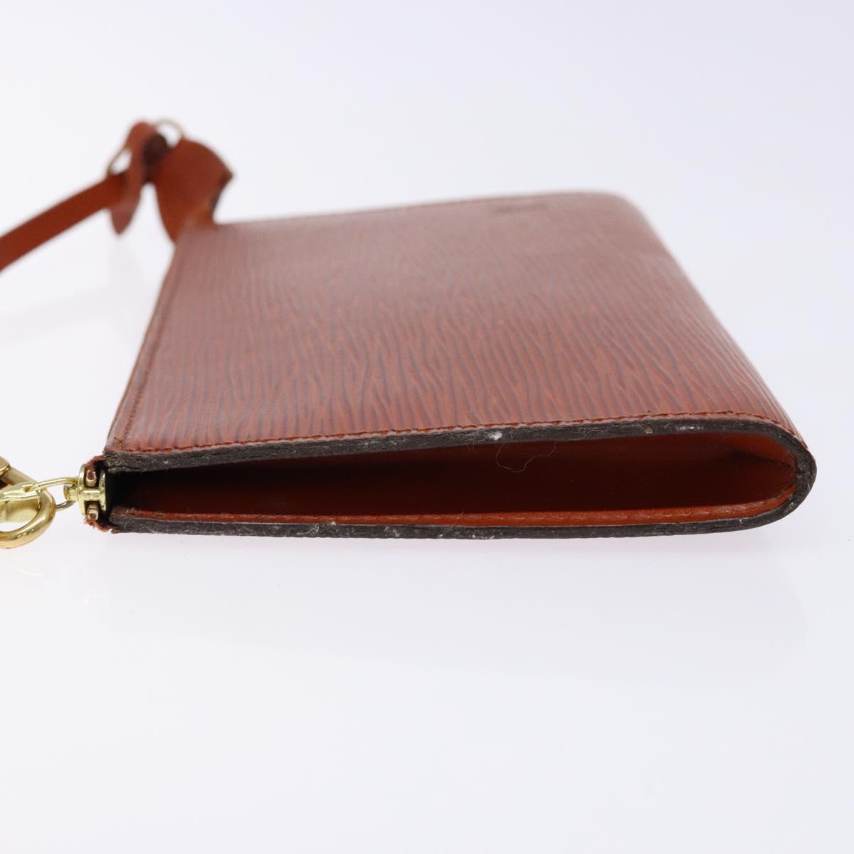 LOUIS VUITTON Epi Pochette Accessoires Accessory Pouch Brown M52953 Auth hk2893