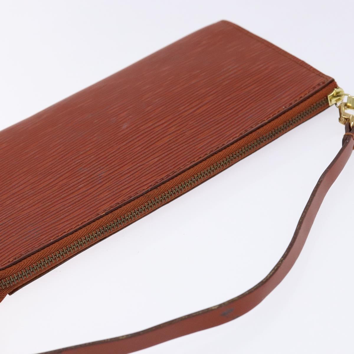 LOUIS VUITTON Epi Pochette Accessoires Accessory Pouch Brown M52953 Auth hk2893