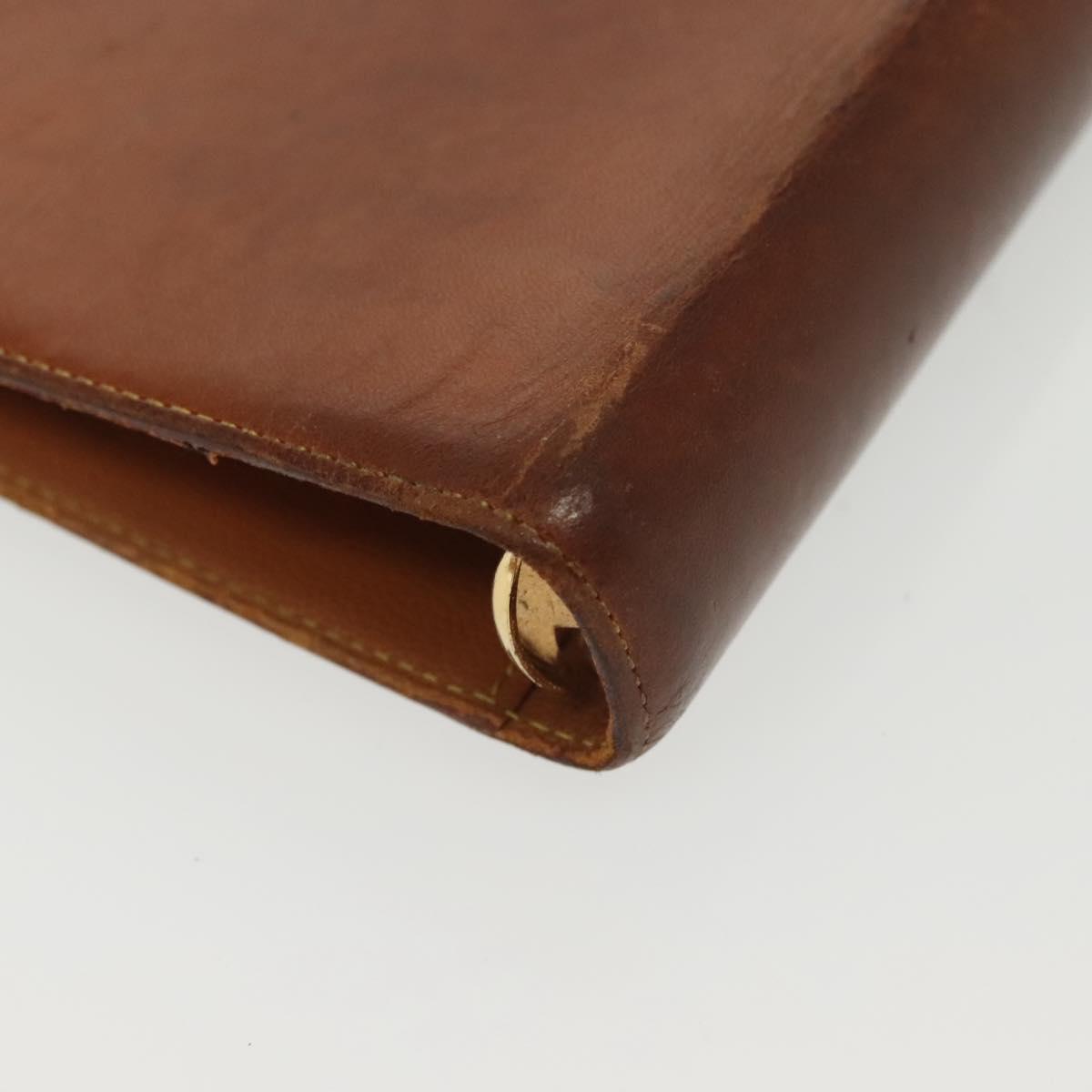 LOUIS VUITTON Nomad Agenda MM Day Planner Cover Brown R20473 LV Auth hk2895