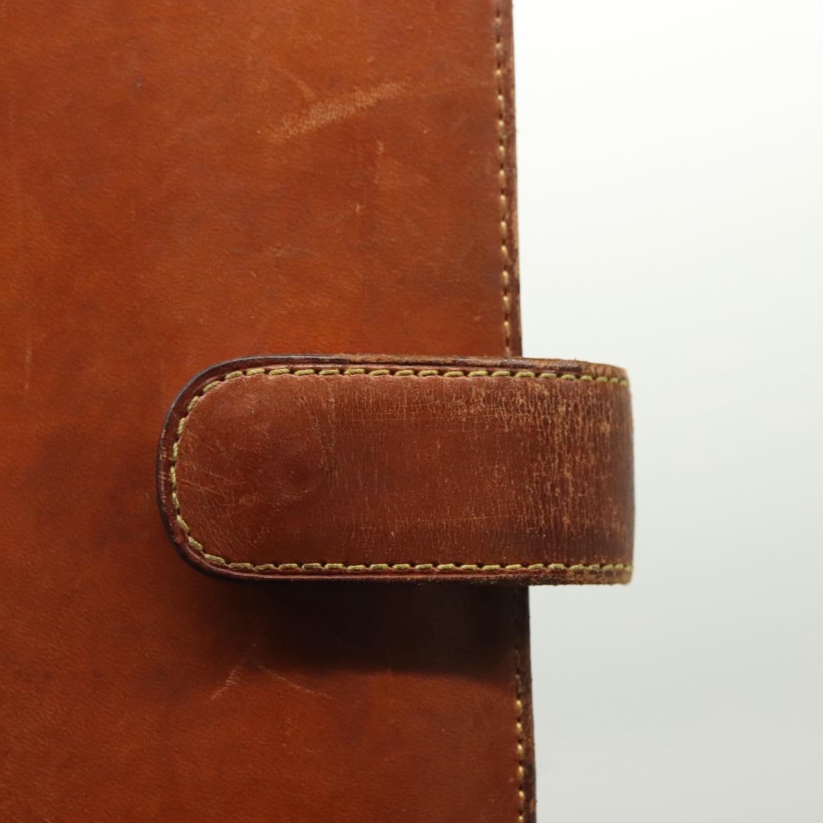 LOUIS VUITTON Nomad Agenda MM Day Planner Cover Brown R20473 LV Auth hk2895