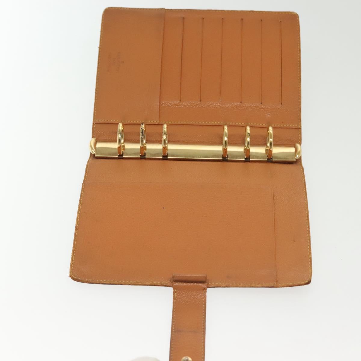 LOUIS VUITTON Nomad Agenda MM Day Planner Cover Brown R20473 LV Auth hk2895
