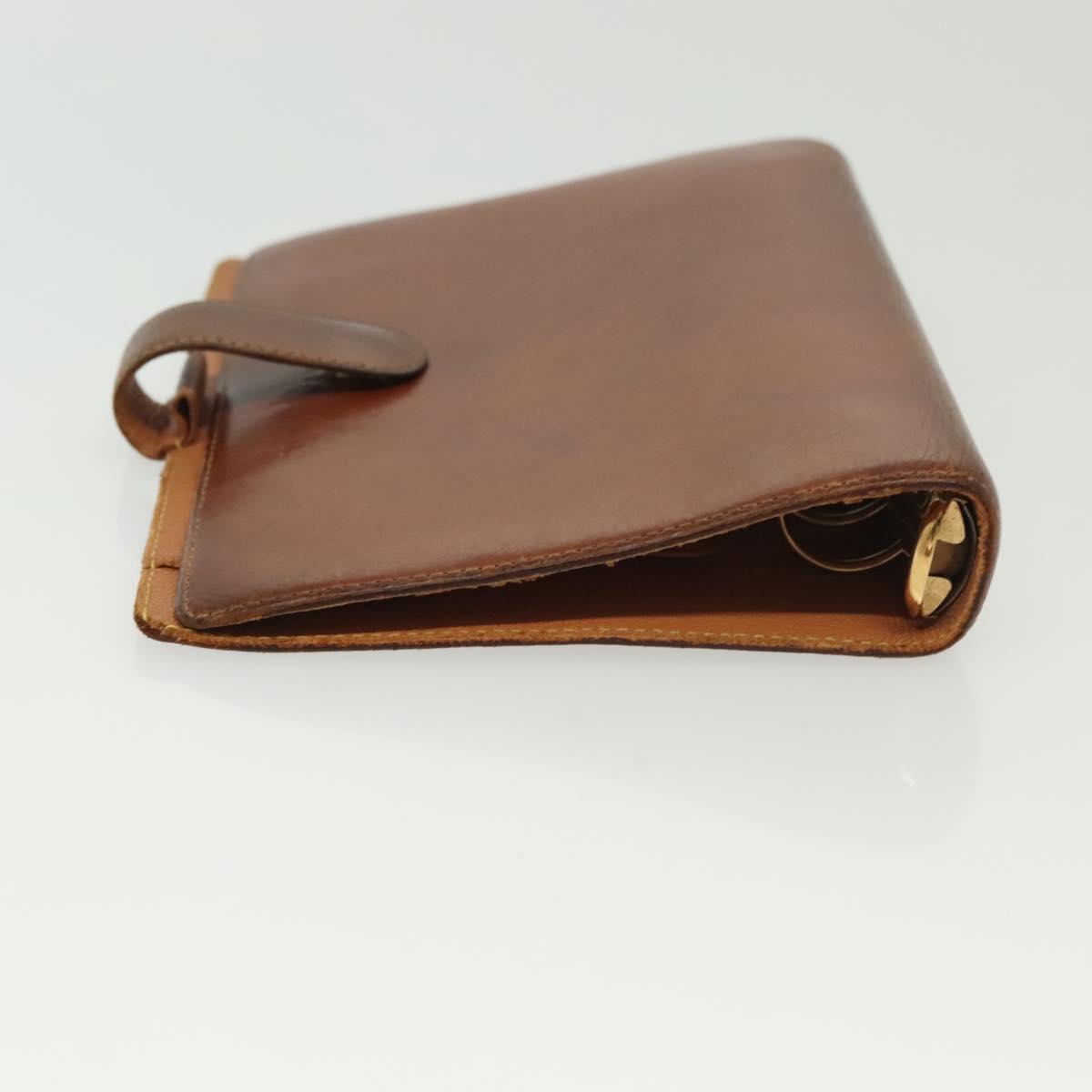 LOUIS VUITTON Nomad Agenda MM Day Planner Cover Brown R20473 LV Auth hk2895