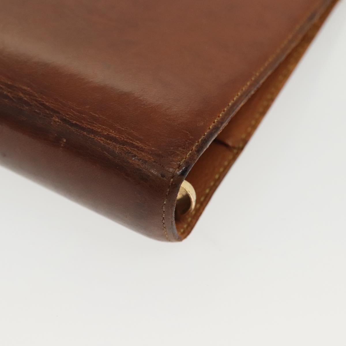 LOUIS VUITTON Nomad Agenda MM Day Planner Cover Brown R20473 LV Auth hk2895