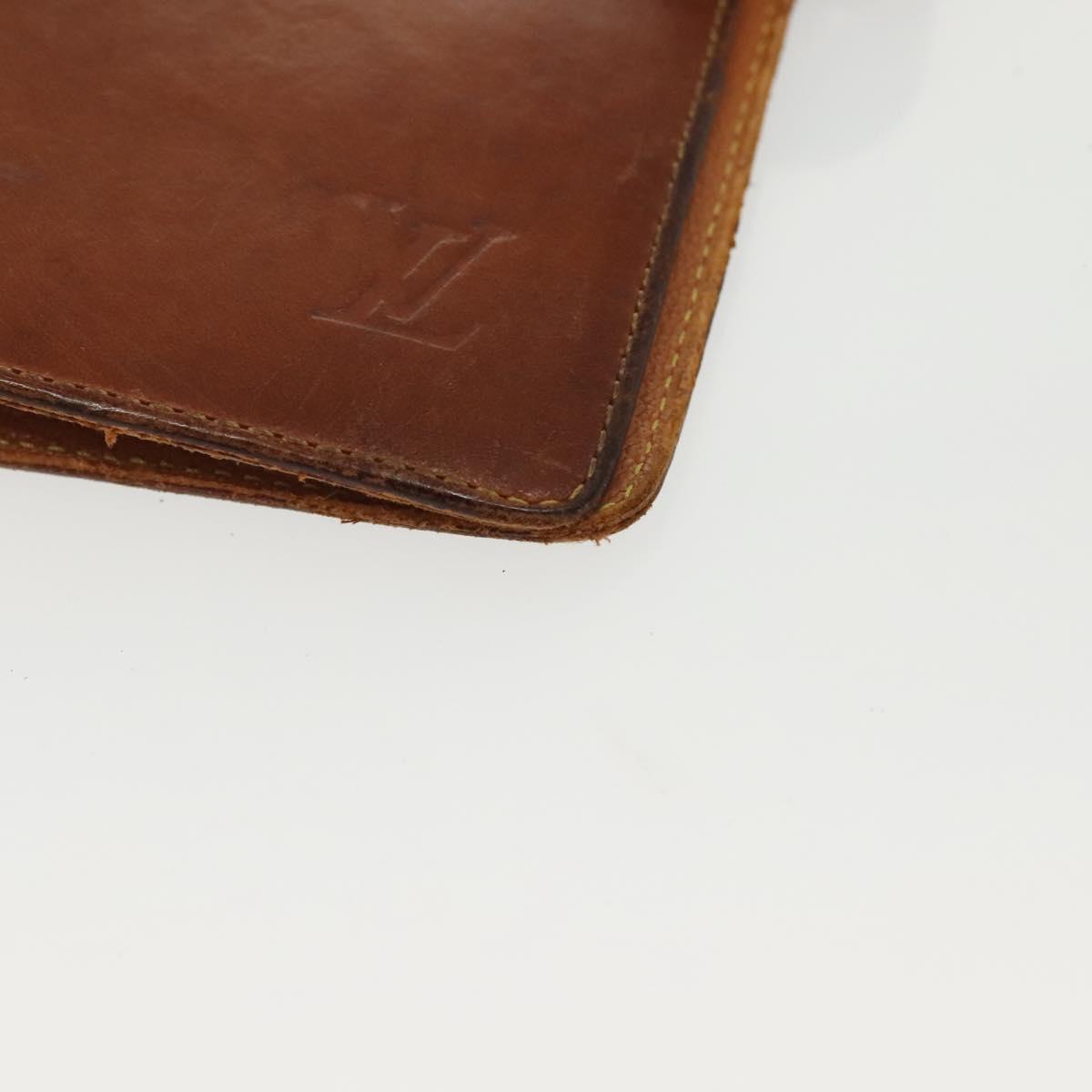 LOUIS VUITTON Nomad Agenda MM Day Planner Cover Brown R20473 LV Auth hk2895